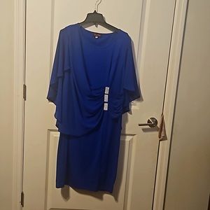 Hanna Nicole Plus size womens royal blue dress